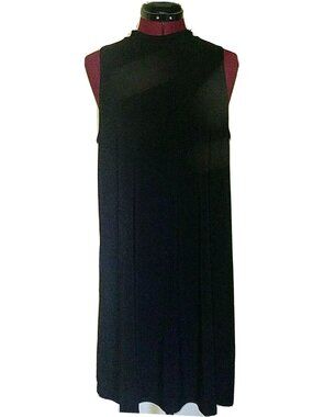 N&N Nik & Nash Dress Large L Black Shift Tunic Flowy Sleeveless Casual Minimalis